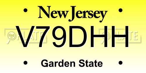 V79DHH New Jersey License Plate