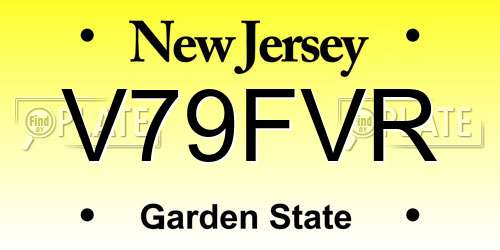 V79FVR New Jersey License Plate