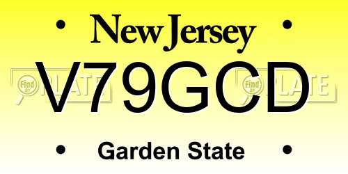 V79GCD New Jersey License Plate