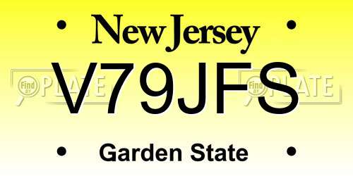 V79JFS New Jersey License Plate