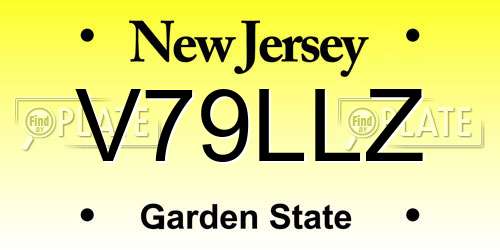 V79LLZ New Jersey License Plate