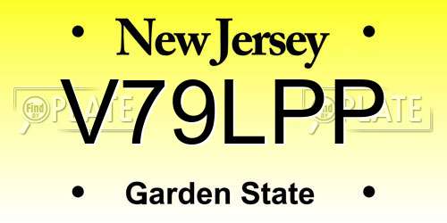 V79LPP New Jersey License Plate