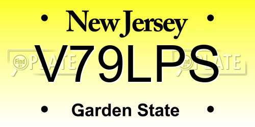 V79LPS New Jersey License Plate