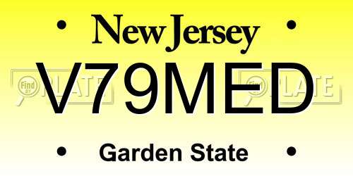 V79MED New Jersey License Plate
