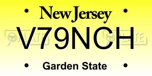V79NCH New Jersey License Plate