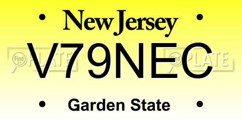 V79NEC New Jersey License Plate
