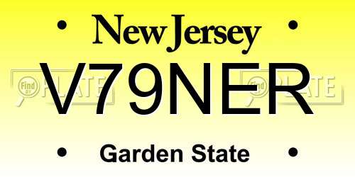 V79NER New Jersey License Plate