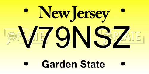 V79NSZ New Jersey License Plate