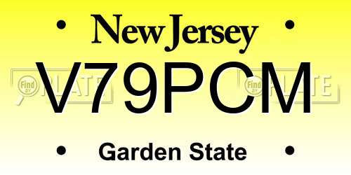 V79PCM New Jersey License Plate