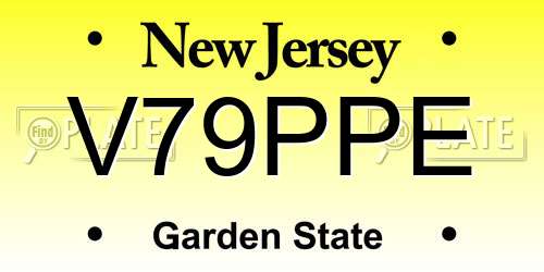 V79PPE New Jersey License Plate