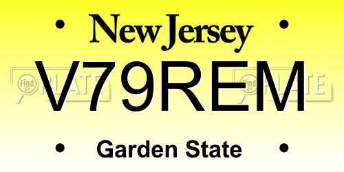 V79REM New Jersey License Plate