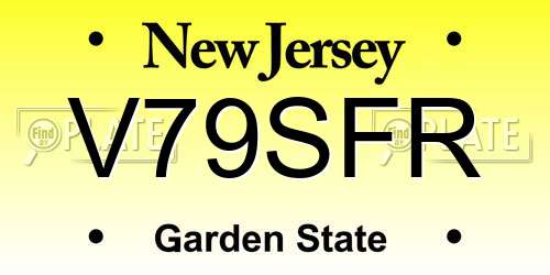 V79SFR New Jersey License Plate