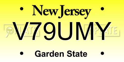 V79UMY New Jersey License Plate