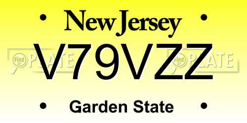 V79VZZ New Jersey License Plate