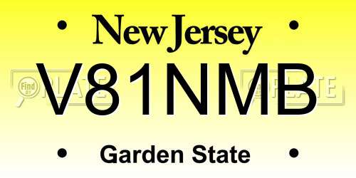 V81NMB New Jersey License Plate