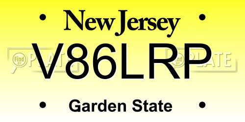 V86LRP New Jersey License Plate