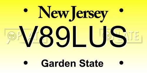 V89LUS New Jersey License Plate