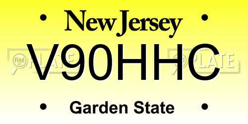 V90HHC New Jersey License Plate