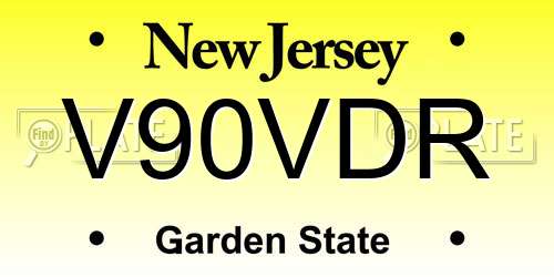 V90VDR New Jersey License Plate