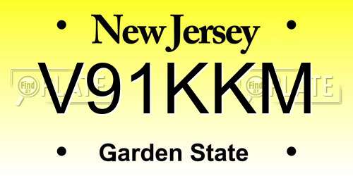 V91KKM New Jersey License Plate