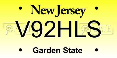 V92HLS New Jersey License Plate