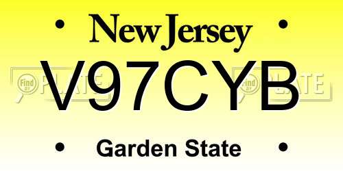 V97CYB New Jersey License Plate