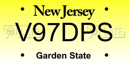 V97DPS New Jersey License Plate