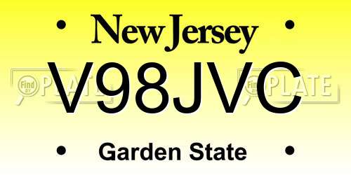 V98JVC New Jersey License Plate