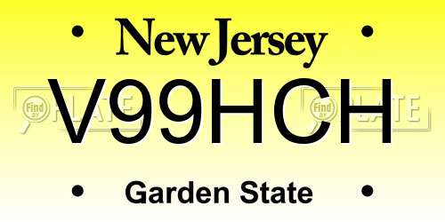V99HCH New Jersey License Plate