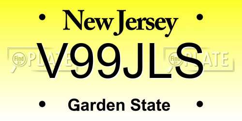 V99JLS New Jersey License Plate