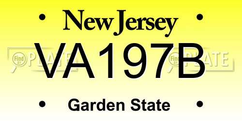 VA197B New Jersey License Plate