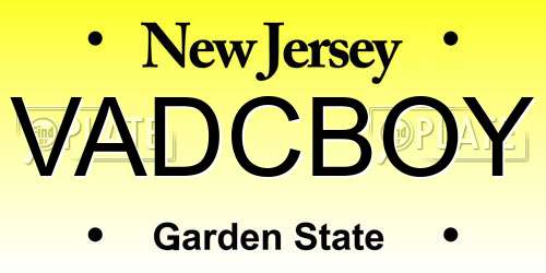 VADCBOY New Jersey License Plate