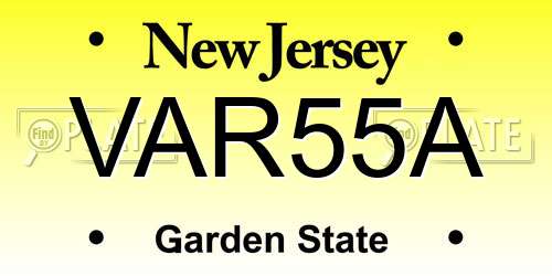 VAR55A New Jersey License Plate