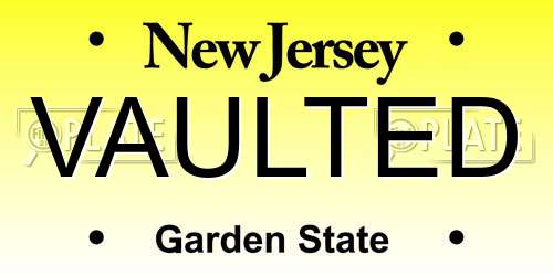 VAULTED New Jersey License Plate