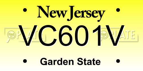 VC601V New Jersey License Plate