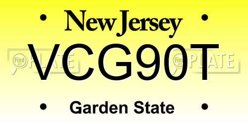 VCG90T New Jersey License Plate