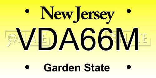 VDA66M New Jersey License Plate