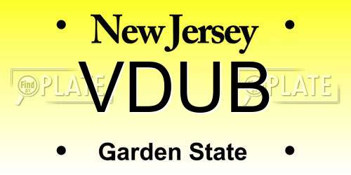 VDUB New Jersey License Plate