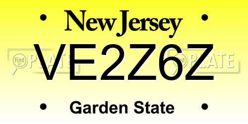 VE2Z6Z New Jersey License Plate