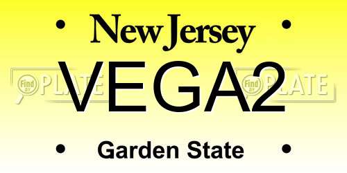 VEGA2 New Jersey License Plate