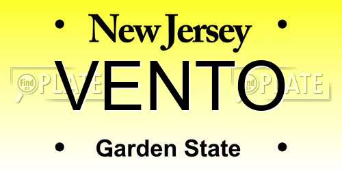 VENTO New Jersey License Plate