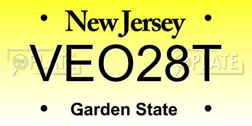 VEO28T New Jersey License Plate