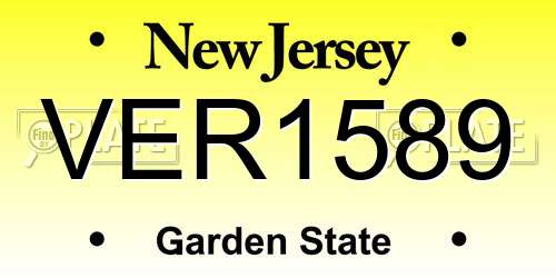 VER1589 New Jersey License Plate