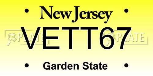 VETT67 New Jersey License Plate