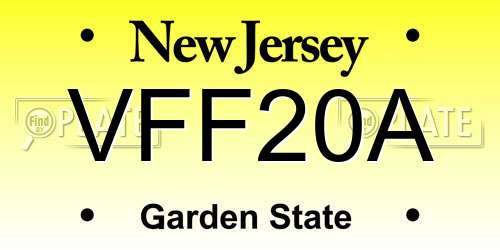 VFF20A New Jersey License Plate
