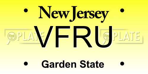 VFRU New Jersey License Plate
