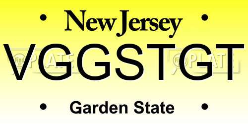 VGGSTGT New Jersey License Plate