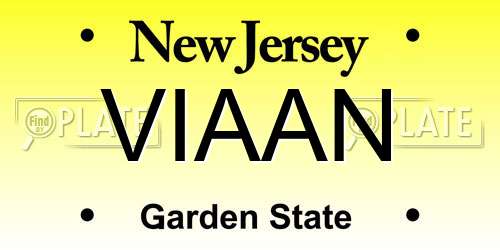 VIAAN New Jersey License Plate