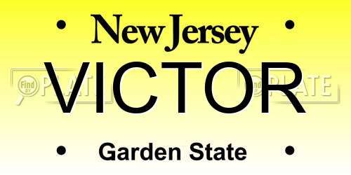 VICTOR New Jersey License Plate