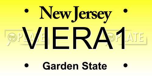 VIERA1 New Jersey License Plate